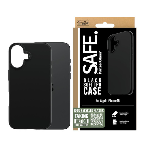 PanzerGlass SAFE by PG TPU Case 2024 6.1Inch Blk capa para telemóvel Transparente