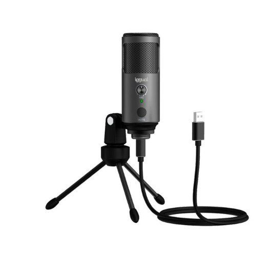 iggual Podcasting Pro Preto Microfone de mesa