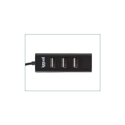 iggual HUB-A-4p USB 2.0 480 Mbit s Preto
