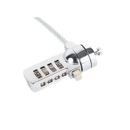 iggual Secure 4D cadeado antirroubo Prateado 1,5 m
