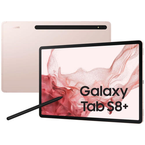 Samsung Galaxy Tab S8+ 5G SM-X806B Qualcomm Snapdragon LTE 128 GB 31,5 cm (12.4") 8 GB Wi-Fi 6 (802.11ax) Android 12 Rosa