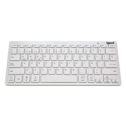 iggual TKL-BK teclado Universal Bluetooth QWERTY Espanhol Prateado