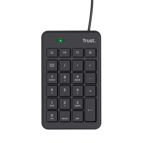 Trust 22221 teclado numérico Laptop PC USB Preto