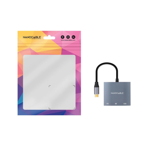 Nanocable 10.16.4306 adaptador gráfico USB 3840 x 2160 pixels Cinzento