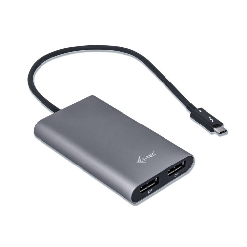 i-tec TB3DUAL4KDP adaptador gráfico USB 5120 x 2880 pixels Cinzento