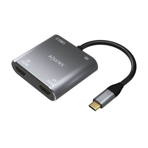 AISENS A109-0625 adaptador gráfico USB 3860 x 2160 pixels Cinzento