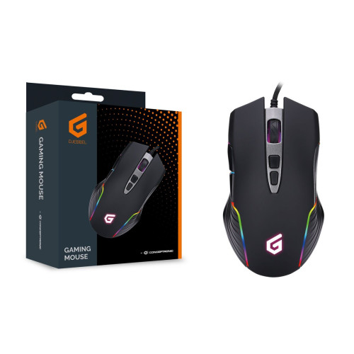 Conceptronic DJEBBEL03B rato Jogos Mão direita USB Type-A Ótico 7200 DPI