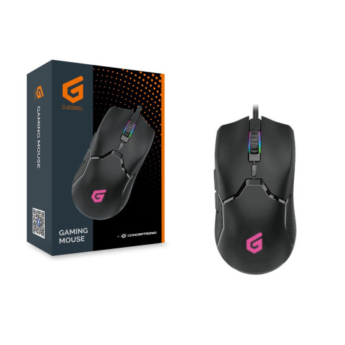 Conceptronic DJEBBEL05B rato Jogos Mão direita USB Type-A Ótico 7200 DPI