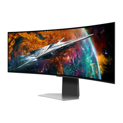 Samsung G95SC monitor de ecrã 124,5 cm (49") 5120 x 1440 pixels Dual QHD OLED Prateado