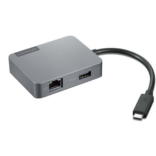 Lenovo 4X91A30366 base & duplicador de portas Com fios USB 2.0 Type-C Cinzento