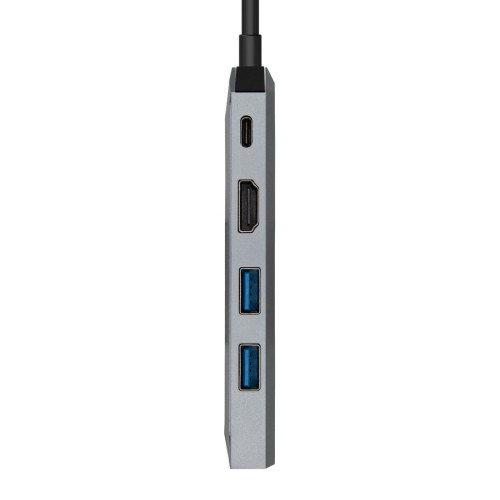 AISENS ASUC-5P003-GR base & duplicador de portas Com fios USB 3.2 Gen 1 (3.1 Gen 1) Type-C Cinzento
