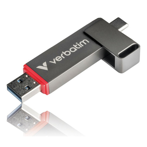Verbatim Dual QuickStick unidade de memória USB 128 GB USB Type-A   USB Type-C 3.2 Gen 1 (3.1 Gen 1) Cinzento