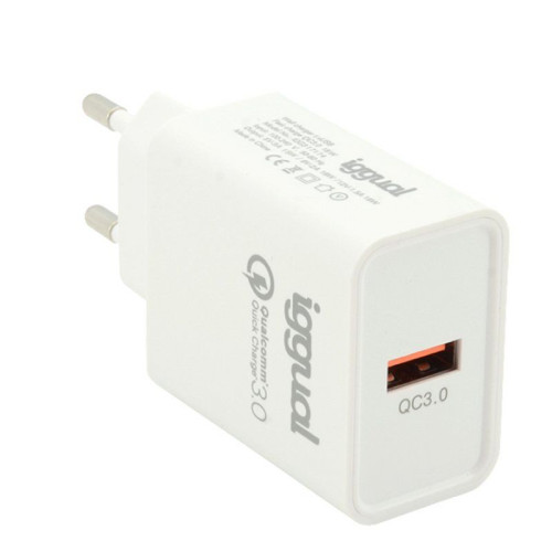 iggual IGG317174 carregador de dispositivos móveis Universal Branco USB Carregamento rápido Interior