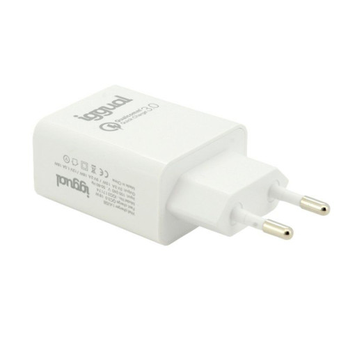 iggual IGG317174 carregador de dispositivos móveis Universal Branco USB Carregamento rápido Interior