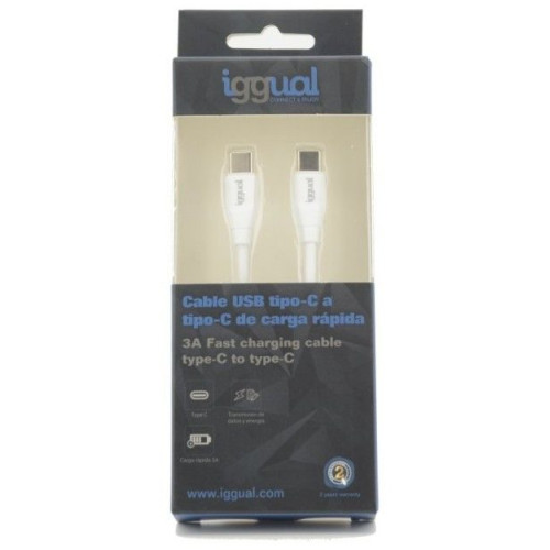 iggual IGG317365 cabo USB 3.2 Gen 1 (3.1 Gen 1) 1 m USB C Branco