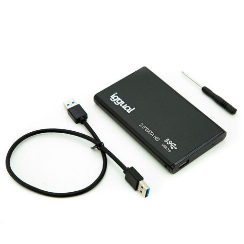 iggual IGG317006 Caixa para Discos Rígidos Caixa de disco rígido Preto 2.5"