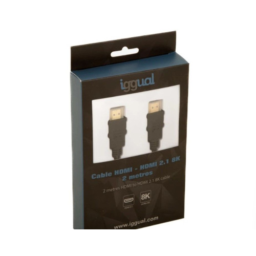 iggual IGG318300 cabo HDMI 2 m HDMI Type A (Standard) Preto