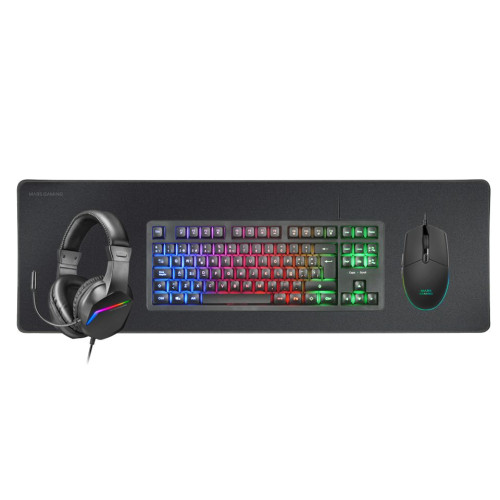 Mars Gaming MCP-RGB3 teclado Rato incluído Jogos USB QWERTY Espanhol Preto