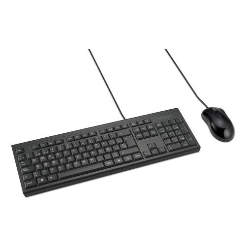 Kensington KM100 EQ teclado Rato incluído Escritório USB QWERTY Espanhol Preto
