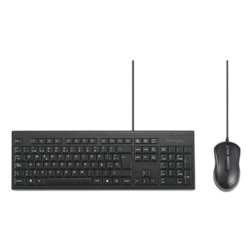 Kensington KM100 EQ teclado Rato incluído Escritório USB QWERTY Espanhol Preto