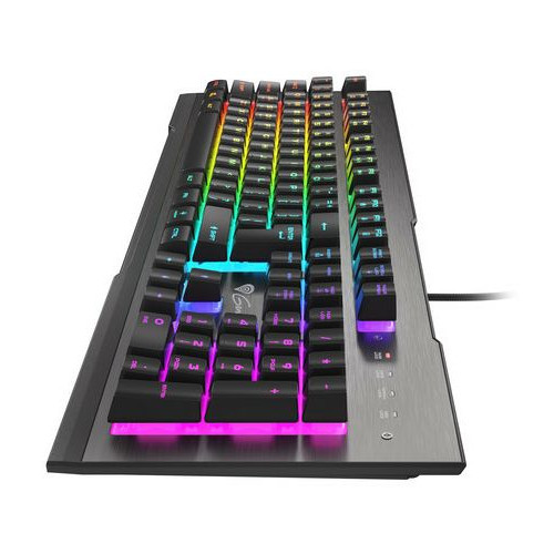 GENESIS Rhod 500 RGB teclado Jogos USB QWERTY Português Preto, Prateado