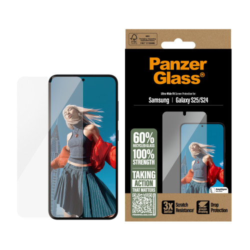 PanzerGlass Ultra Wide Fit Proteção de ecrã transparente Samsung 1 unidade(s)