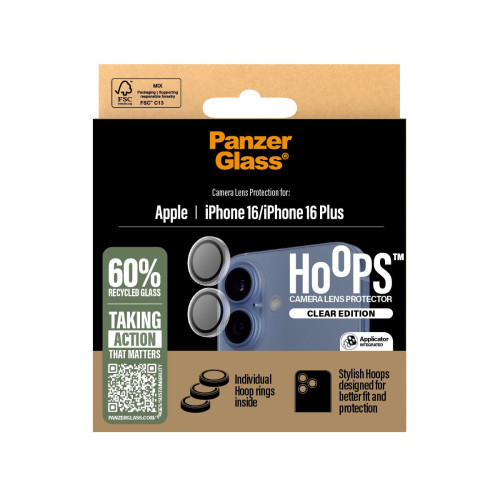 PanzerGlass PG Hoops TP iPhone 16 6.1 6.7Inch Proteção de ecrã transparente Apple 1 unidade(s)