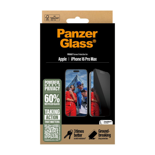 PanzerGlass PG Priv Scrn iPhone 16P 6.9Inch UWF Proteção de ecrã transparente Apple 1 unidade(s)