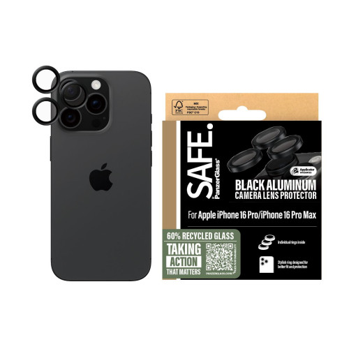 PanzerGlass SAFE by PG Cam Blk iPhone 16 6.1 6.7 Proteção de ecrã transparente Apple 1 unidade(s)