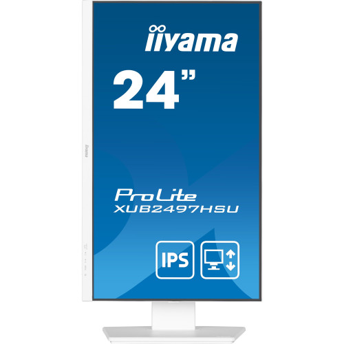 iiyama ProLite XUB2497HSU-W2 monitor de ecrã 60,5 cm (23.8") 1920 x 1080 pixels Full HD LED Branco