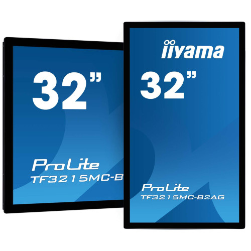 iiyama ProLite TF3215MC-B2AG monitor de ecrã 80 cm (31.5") 1920 x 1080 pixels Full HD LED Ecrã táctil Quiosque Preto