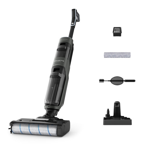 Rowenta X-Clean 4 GZ5035WO vassoura elétrica & aspirador vertical Bateria Seco e molhado Espuma Sem bolsa 200 W Cinzento
