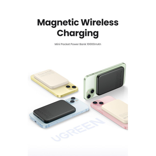 Ugreen 25208 power bank 10000 mAh Carregamento wireless Bege