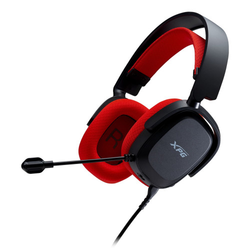 XPG PRECOG STUDIO Auscultadores Com fios Fita de cabeça Jogos USB Type-C Preto, Vermelho
