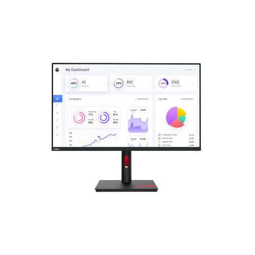 Lenovo ThinkVision T32p-30 LED display 80 cm (31.5") 3840 x 2160 pixels 4K Ultra HD Preto