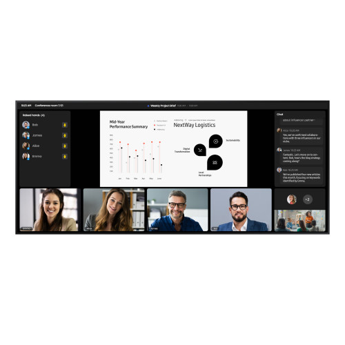 Samsung LH105QPD5BGXEN ecrã de sinalização 2,67 m (105") Wi-Fi 500 cd m² 5K Ultra HD Preto Tizen 7.0 24 7