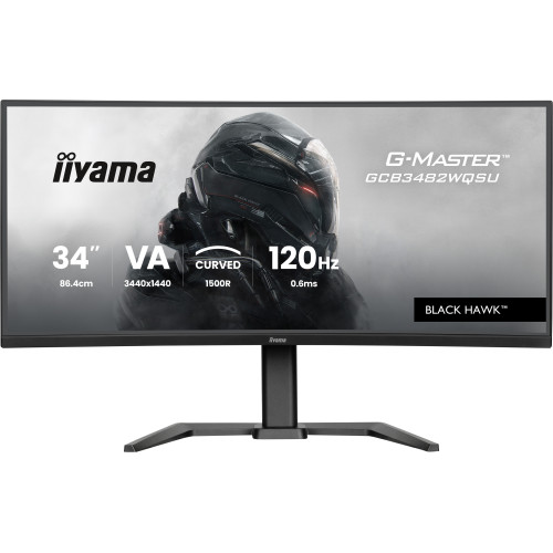 iiyama GCB3482WQSU-B1 monitor de ecrã 86,4 cm (34") 1440 x 3440 pixels UltraWide Quad HD LED Preto
