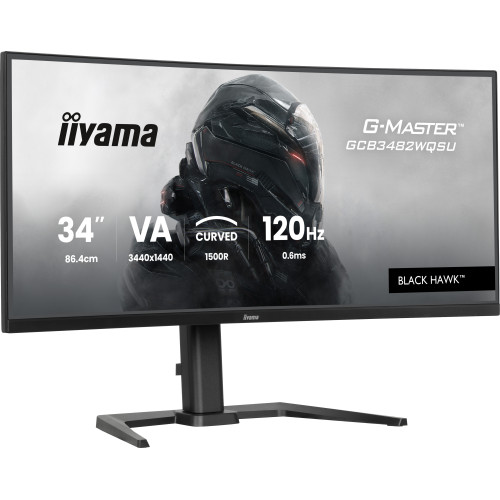 iiyama GCB3482WQSU-B1 monitor de ecrã 86,4 cm (34") 1440 x 3440 pixels UltraWide Quad HD LED Preto