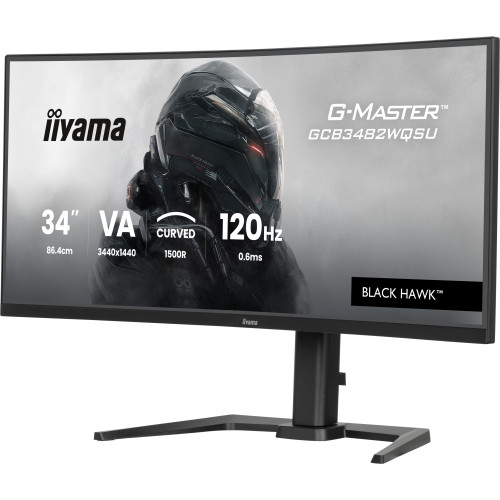 iiyama GCB3482WQSU-B1 monitor de ecrã 86,4 cm (34") 1440 x 3440 pixels UltraWide Quad HD LED Preto