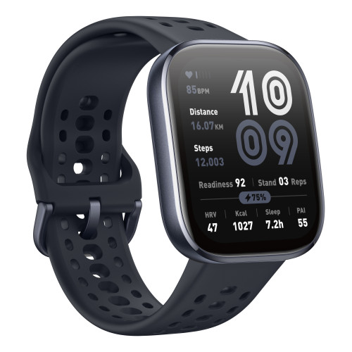 Amazfit Bip 6 Black 5 cm (1.97") AMOLED Digital 390 x 450 pixels Ecrã táctil Preto GPS