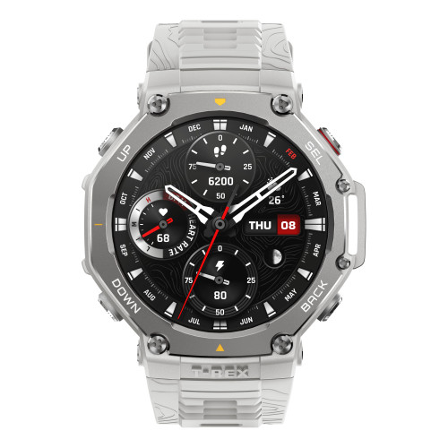 Amazfit T-Rex 3 3,81 cm (1.5") AMOLED Digital 480 x 480 pixels Ecrã táctil Aço inoxidável GPS