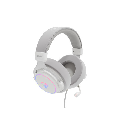 GENESIS Neon 764 Auscultadores Com fios Fita de cabeça Jogos USB Type-A Branco