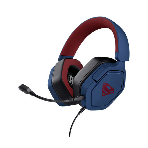 Trust GXT492SM Carus Auscultadores Com fios Fita de cabeça Jogos Azul, Vermelho