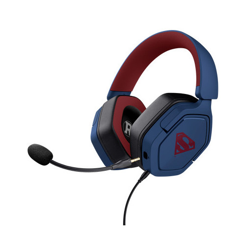 Trust GXT492SM Carus Auscultadores Com fios Fita de cabeça Jogos Azul, Vermelho