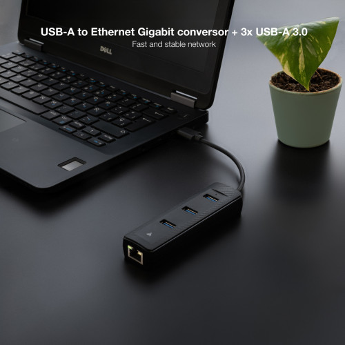 Nanocable 10.16.4604 base & duplicador de portas Com fios USB 3.2 Gen 1 (3.1 Gen 1) Type-A Preto