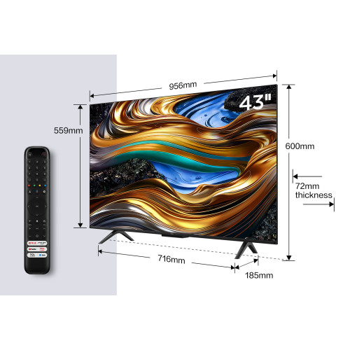 TCL P75 43P755 TV 109,2 cm (43") 4K Ultra HD Smart TV Wi-Fi Titânio