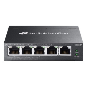 TP-Link Omada ES205G Gerido Gigabit Ethernet (10 100 1000) Power over Ethernet (PoE) Preto