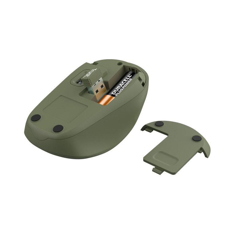 Trust Yvi+ rato Escritório Mão direita RF Wireless Ótico 1600 DPI