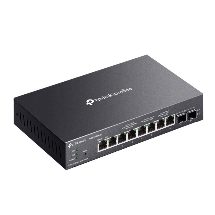 TP-Link Omada SG2210XMP-M2 switch de rede Gerido L2 L2+ 2.5G Ethernet (100 1000 2500) Power over Ethernet (PoE) Montagem em