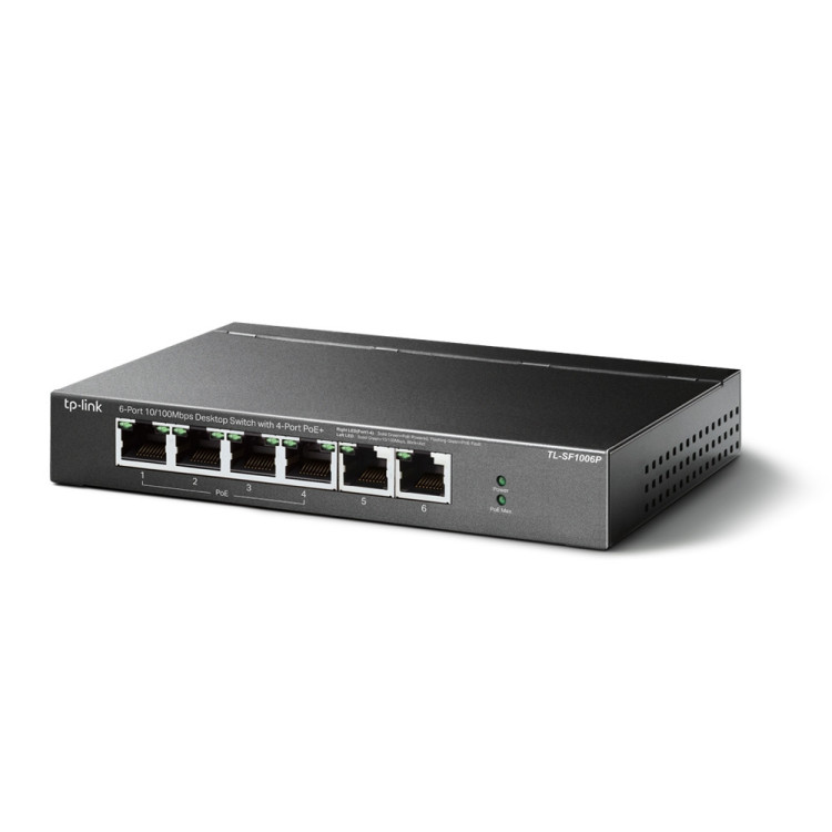 TP-Link TL-SF1006P switch de rede Não-gerido Fast Ethernet (10 100) Power over Ethernet (PoE) Preto